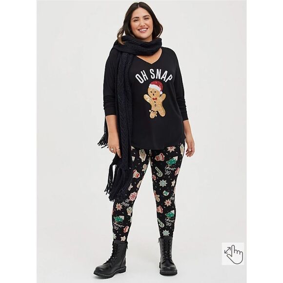 Torrid full length signature waist premium Leggings Christmas Cookies 3X - Picture 5 of 7